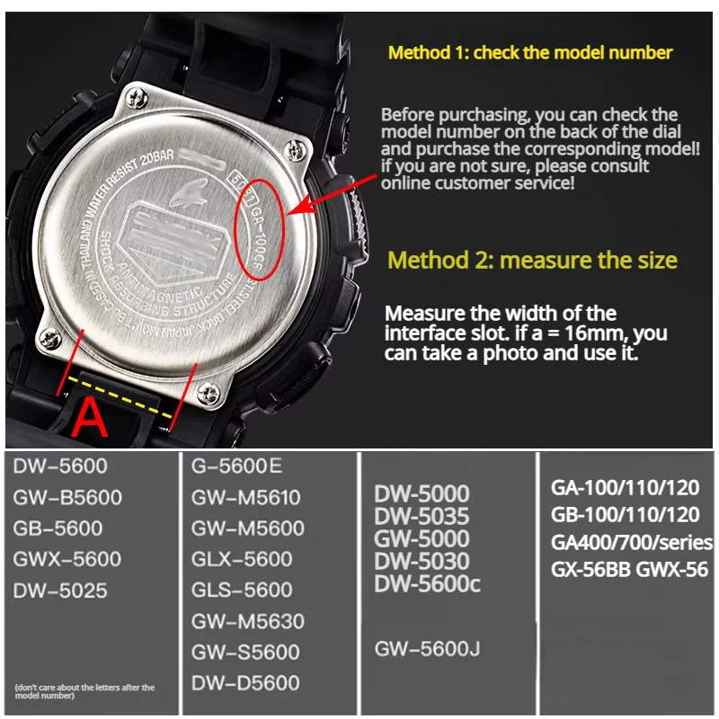 Stainless steel strap Connector For Casio G-SHOCK DW5600 GW-M5610 GWM5610 GA110 GA100 GA120 GA2100 GM2100 watch band Adapter view 2