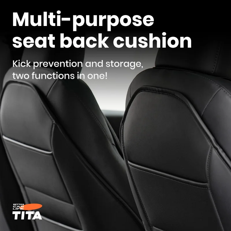 For Tesla 3Y sedan multi-purpose anti-slip back pad, kick-proof, anti-dirt and storage Seat surround protection