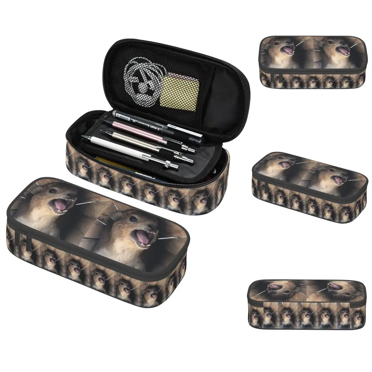 

Rock Hyrax Lover Awawa Groundhog Dassi Pencil Case for Students Gifts Pen Box Pencil Bag Stationery Supplies Pen Holder Bag