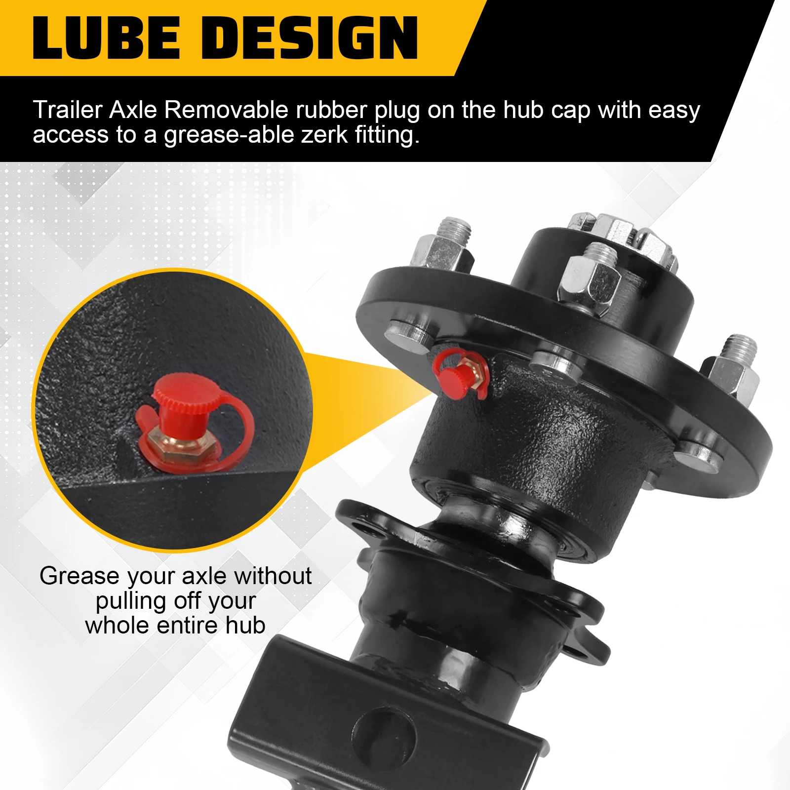 

3500 Lbs Trailer Axle 54/62/74/78/82/89 Inch Hubface 5 Lug 5x4.5 Bolt Pattern Boat Axle Compatible with Light Duty Trailers