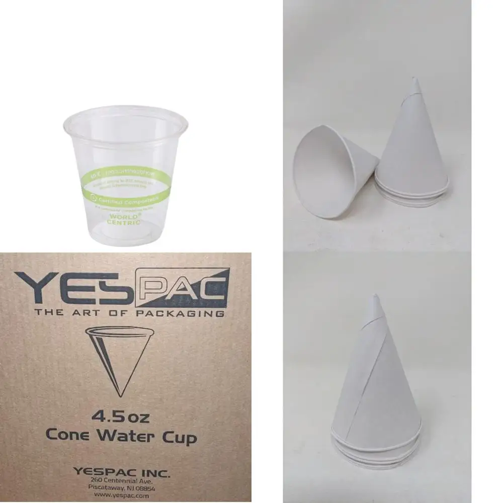 

100% биоразлагаемые чашки для холодных напитков, прозрачные, 3 унции, упаковка по 1000 шт.