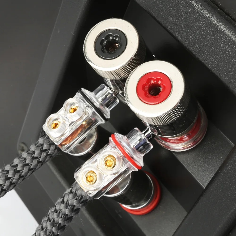 4 Pcs Hifi Audio Rhodium Plated BFA Banana Transparent Cover Audio Banana Plug 1Set 4mm for Speaker Cable
