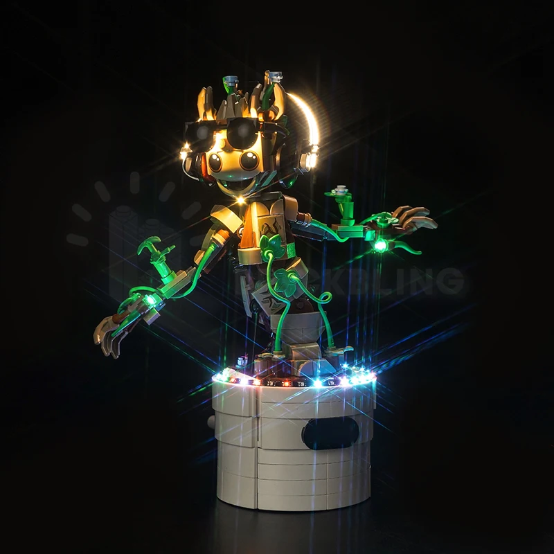 Brick Bling LED Light 76297 Set Suitable for Dancing Groot Building Blocks Gift (Lighting Accessories Only)