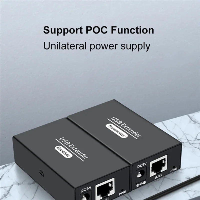 

120M 4 Ports USB Extender Over Ethernet RJ45 Cat6 Cable Hub Adapter Converter For Keyboard Mouse Printer Scanner