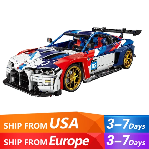 

4556PCS City Technical M4 Poweful Sport Car Building Blocks MOC JD040 High-Tech Racing Sports Car M4 Model Toys Gift for Kids