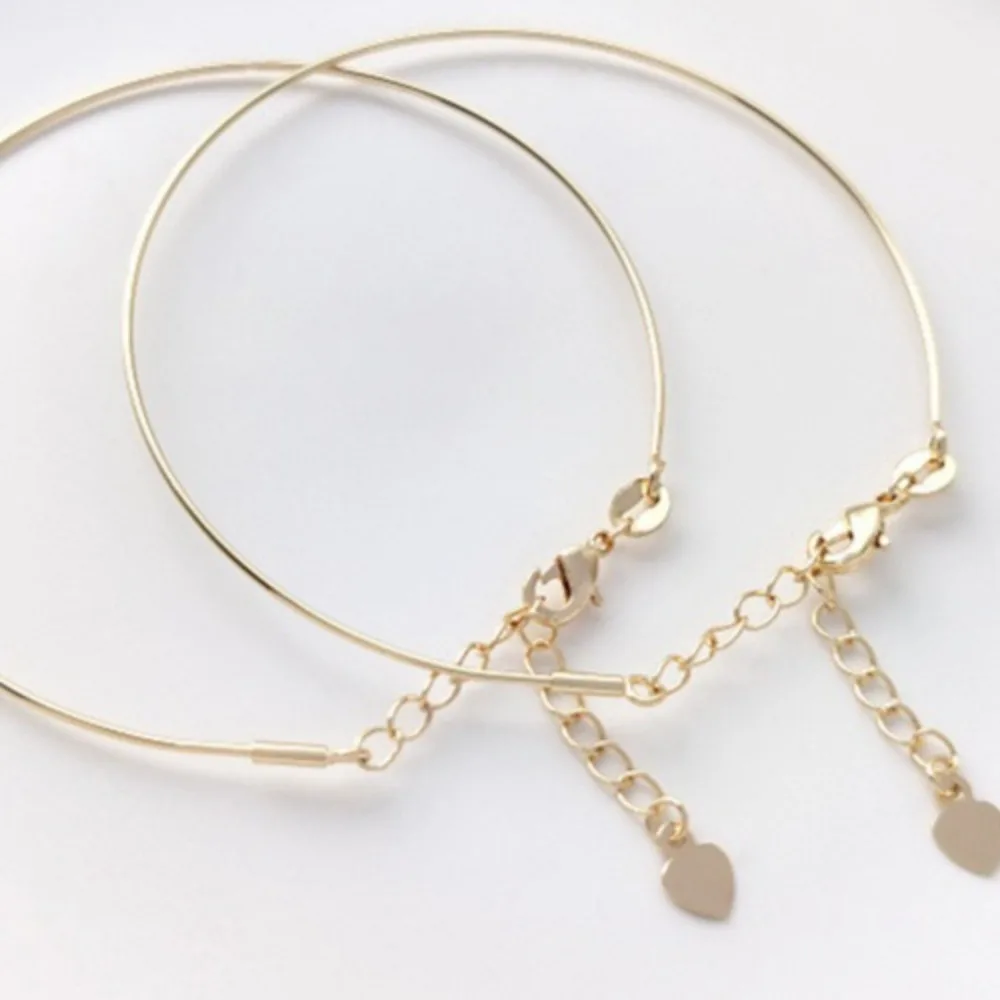 

Copper 14K Gold Color Screw Copper Wire Thin Bangles Handmade DIY Pierceable Bead Bracelet Jewelry Material Body Accessories