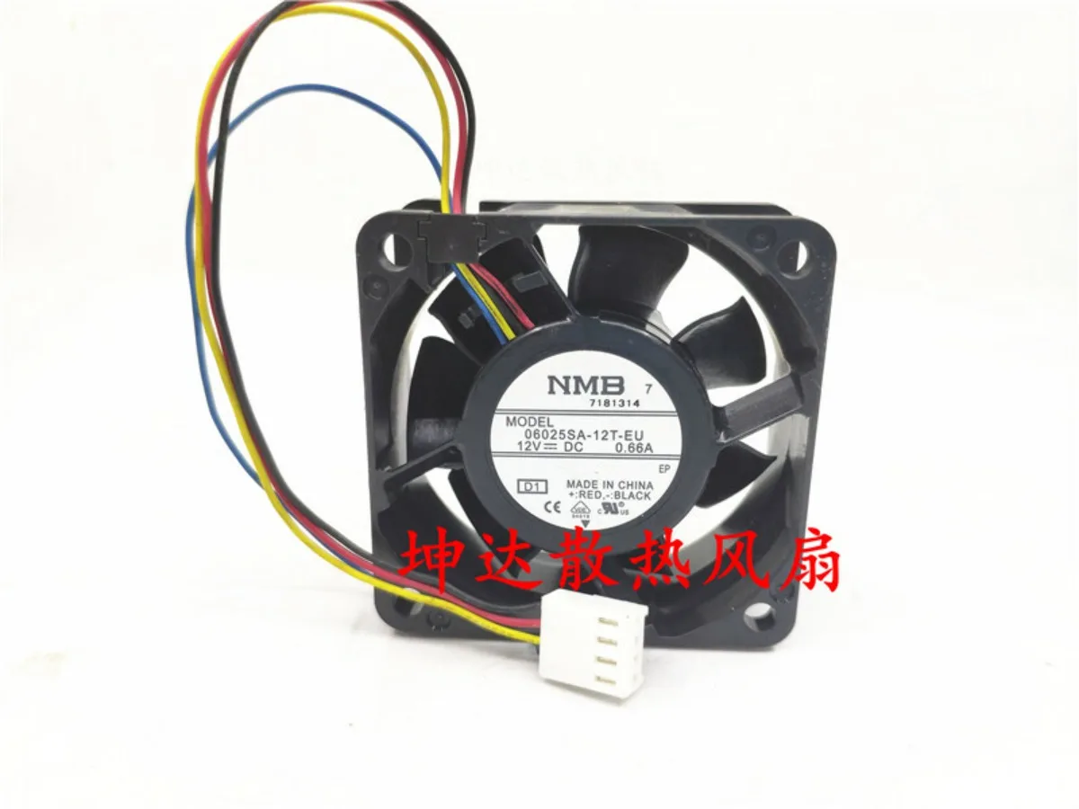 For NMB 06025SA-12T-EU 6025 60mm 12V 0.66A 4-wire violent cooling fan 4pin