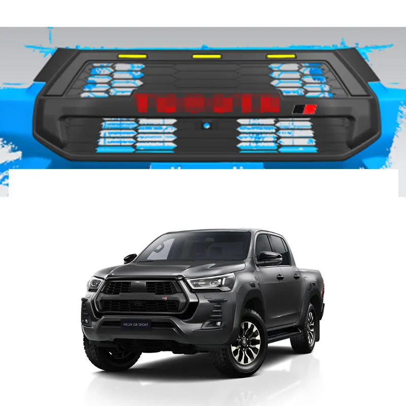 

Suitable for Toyota Hilux 23-25 Modified Sport Style Middle Grille LED Middle Grille Accessories