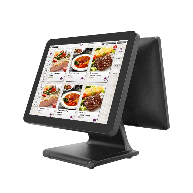 China Factory15inch Dual Screen Aluminum Windows Cheap Pos System For Retail Shop