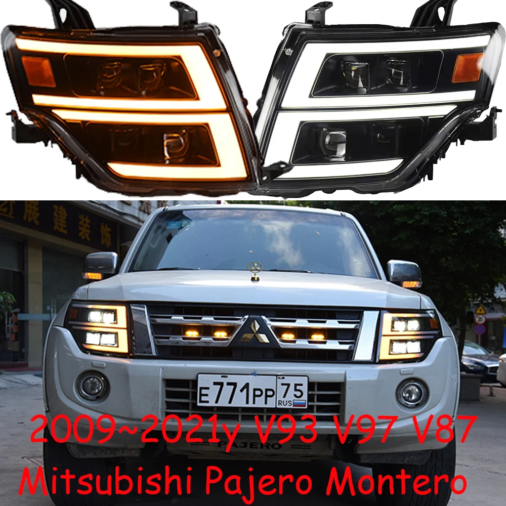 

Car bumper montero headlamp for Mitsubishi pajero headlight V93 V97 V87 2009~2021y LED car accessories pajero daytime light fog