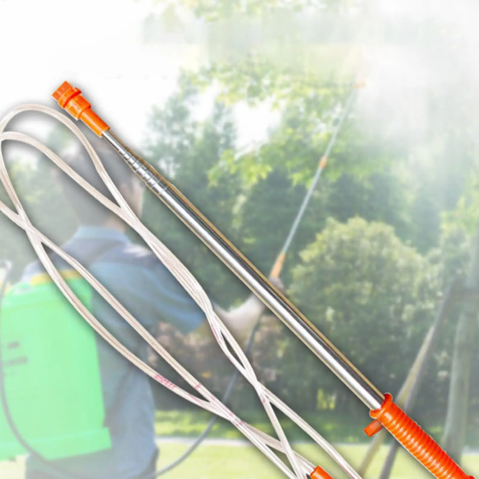 2.6m Stainless Steel Telescopic Spray Rod, Extension Tube For Garden Pesticides Sprayer Irrigation Nozzle For Agricultural