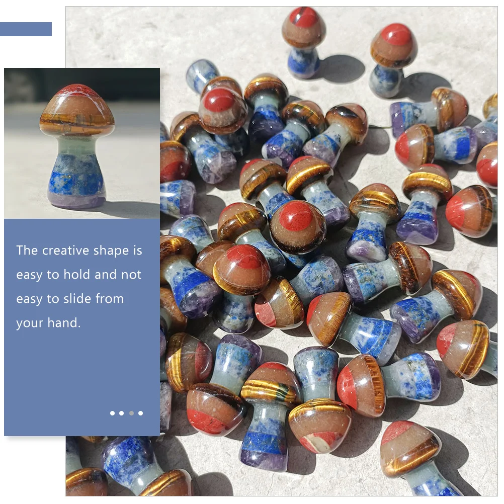 เห็ดคริสตัลหินอัญมณีFigurine MiniนวดหินขูดBoard Guashaเครื่องมือ