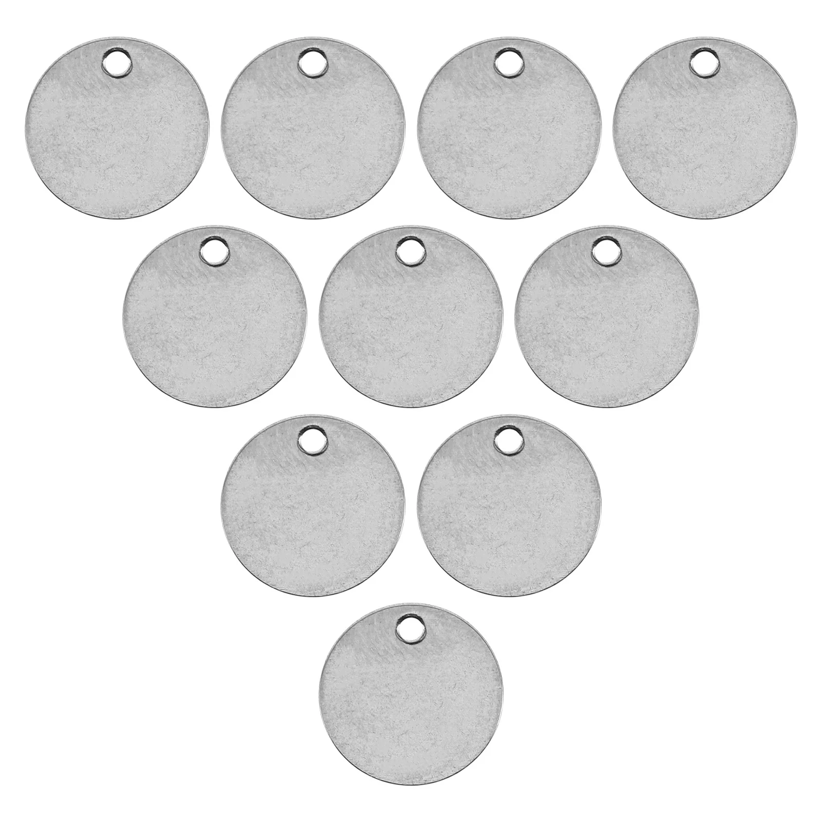 

20pcs Stainless Steel Blank Round Pendants 10 Mm Smooth Flat Polished Diy Discs For Necklace Keychain Pet Id Tag Jewelry Making