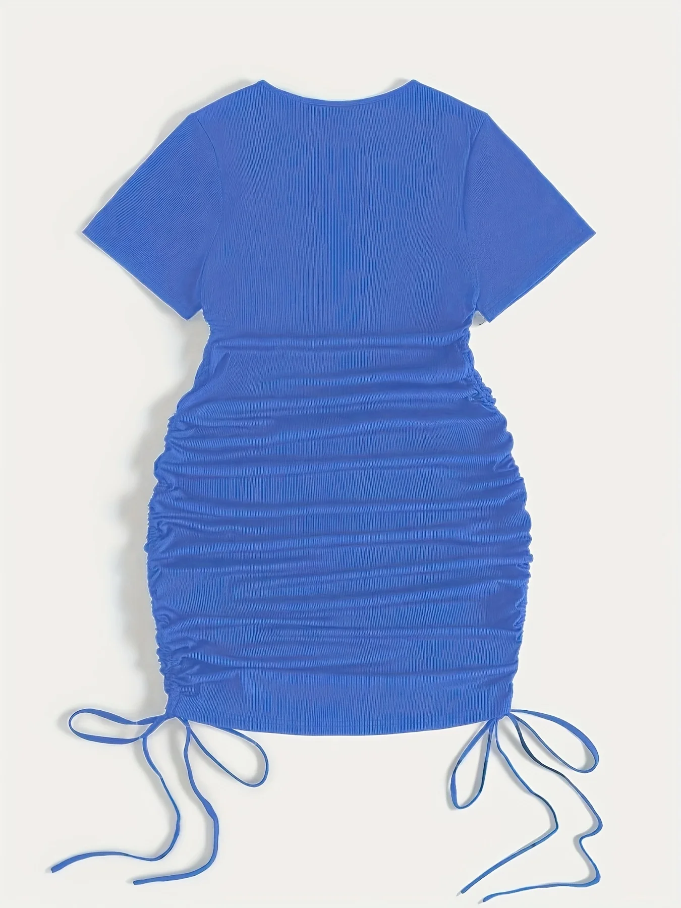 فستان نسائي كبير محبوك أنيق بلون سادة #2