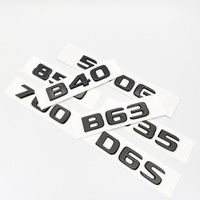 Glossy Black Letters 550G 4X4 850 550 D35 B40 D6S B63 Emblem for Mercedes Benz Brabus G Car Fender Trunk Rear W464 Logo Sticker