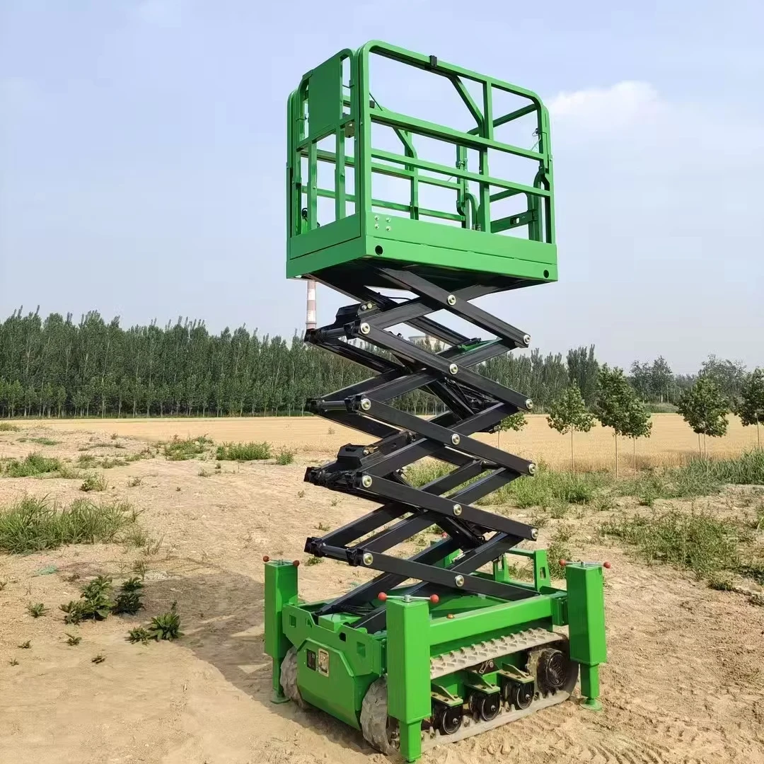 All-terrain 8m 10m Tracked Scissor Lifts Construction Machinery Low Price High Quality