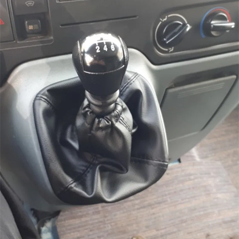 Para ford transit van mk7 (2006-2013) estilo do carro 5/6 velocidade manual engrenagem vara botão de mudança vara gaiter capa de bota de couro