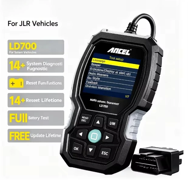 ANCEL LD700 OBD2 All System Diagnostic Tool for JLR Range Rover Discovery Evoque with EPB Reset Oil Reset Battery Registration