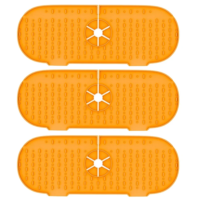 

N08R Silicone Faucet Drain Pad Household Kitchen Sink Faucet Pad Thick Drain Pad 14X52cm