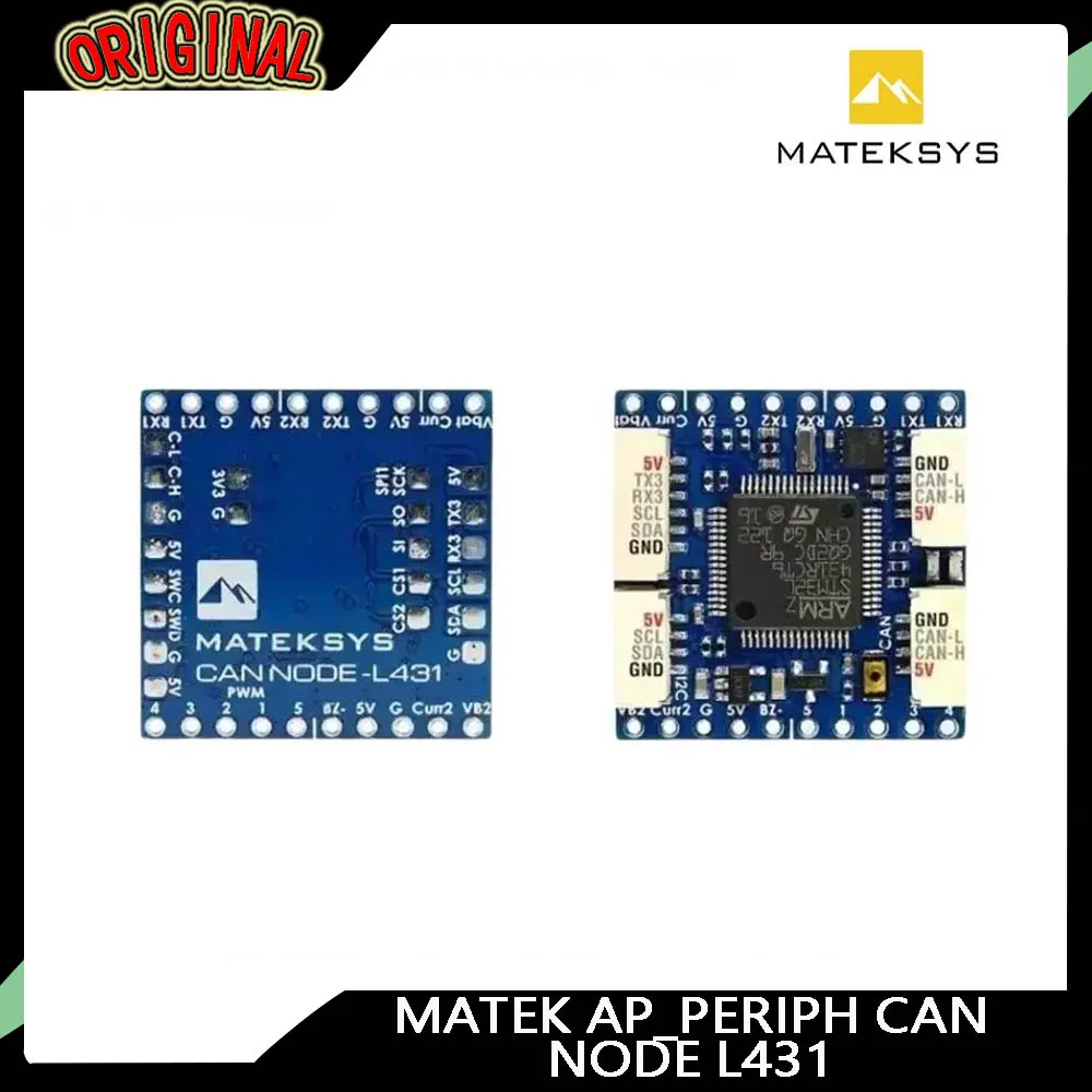 MATEKSYS 2025 Novo CAN-L431 |   Nó AP_Periph e DroneCAN CAN (26x26mm) |   para ArduPilot GNSS, bússola, barômetro e sensor de velocidade do ar