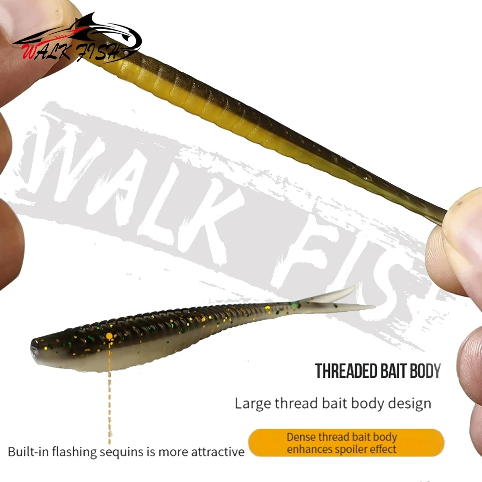 WALK FISH 61 Pieces/Set Of Bionic Fish Soft Bait Fishing Gear With Hook Storage Box Soft And Portable Outdoor Fishing Gear image 5