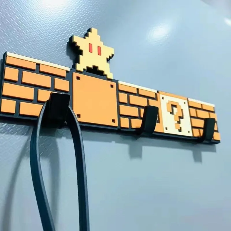 Super Mario Magnetic Hooks Pixelated Key Holder Decorative for Doors Cabinets Shelves Wall Hooks Hanger Home Accessories Gifts - view 3