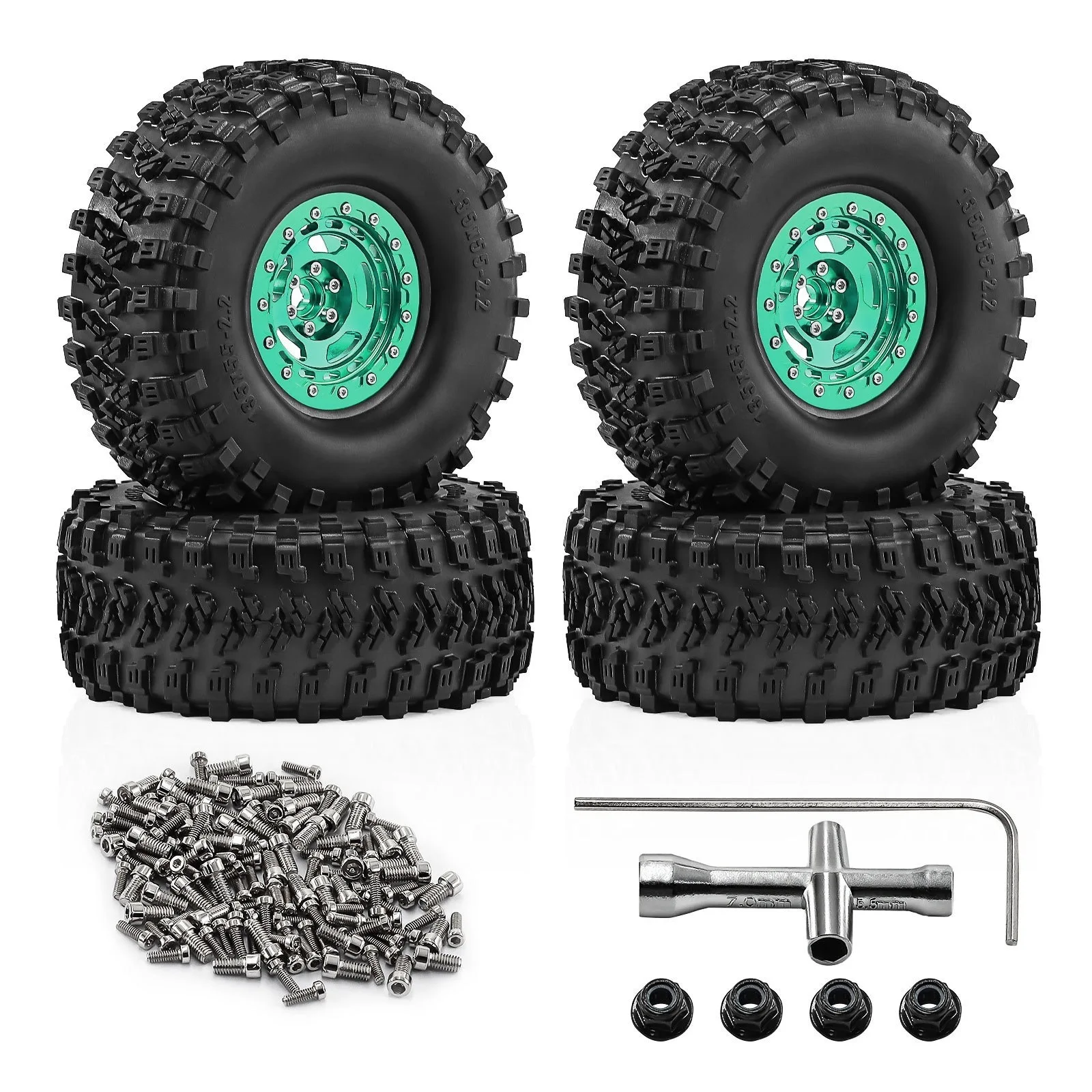 

2.2 inch climbing car Raytheon wheel hub + 135mm tire suitable for SCX10 TRX4 H8H 4083 CROSS and other W338