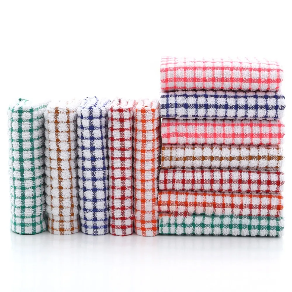 New Cotton Tea Towels Rag Absorbent Cleaning Cloths Large Size Drying Washing Dish Cloth Kitchen Supplies