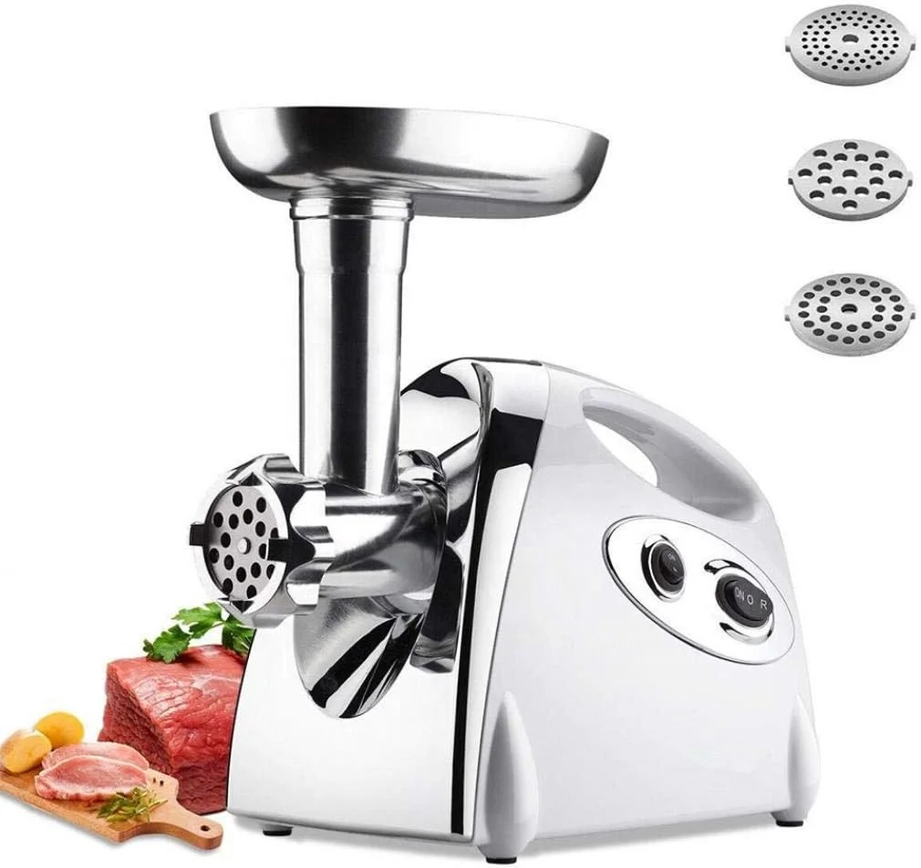 Electric Meat Grinder Steel Household Sausage Maker For Meat Vegetables Fruits and Nuts American standard 3-in-1