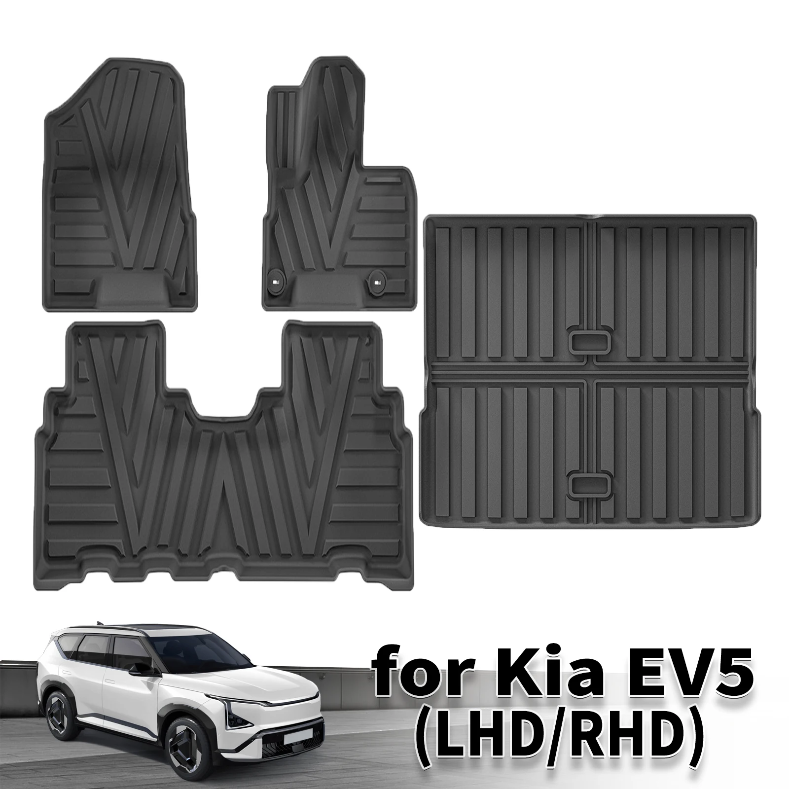 for Kia EV5 2026 2025 2024 2023 Waterproof TPE Car Mats 3D Laser Scanning Perfect Fit Odorless Accessories Easy Clean