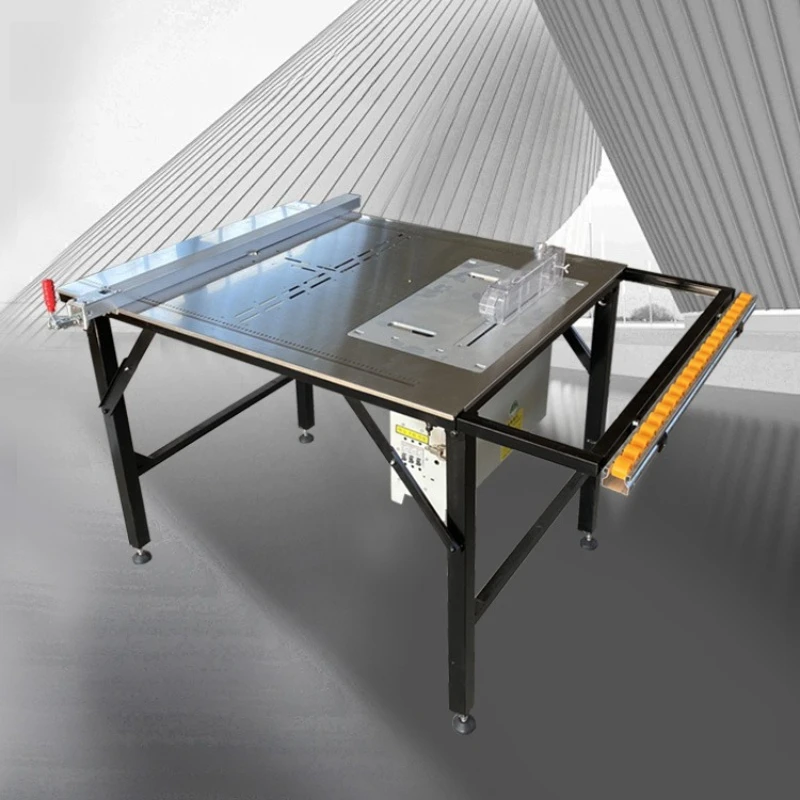 

Woodworking special small multifunctional push table saw stainless steel folding saw table cutting machine workbench