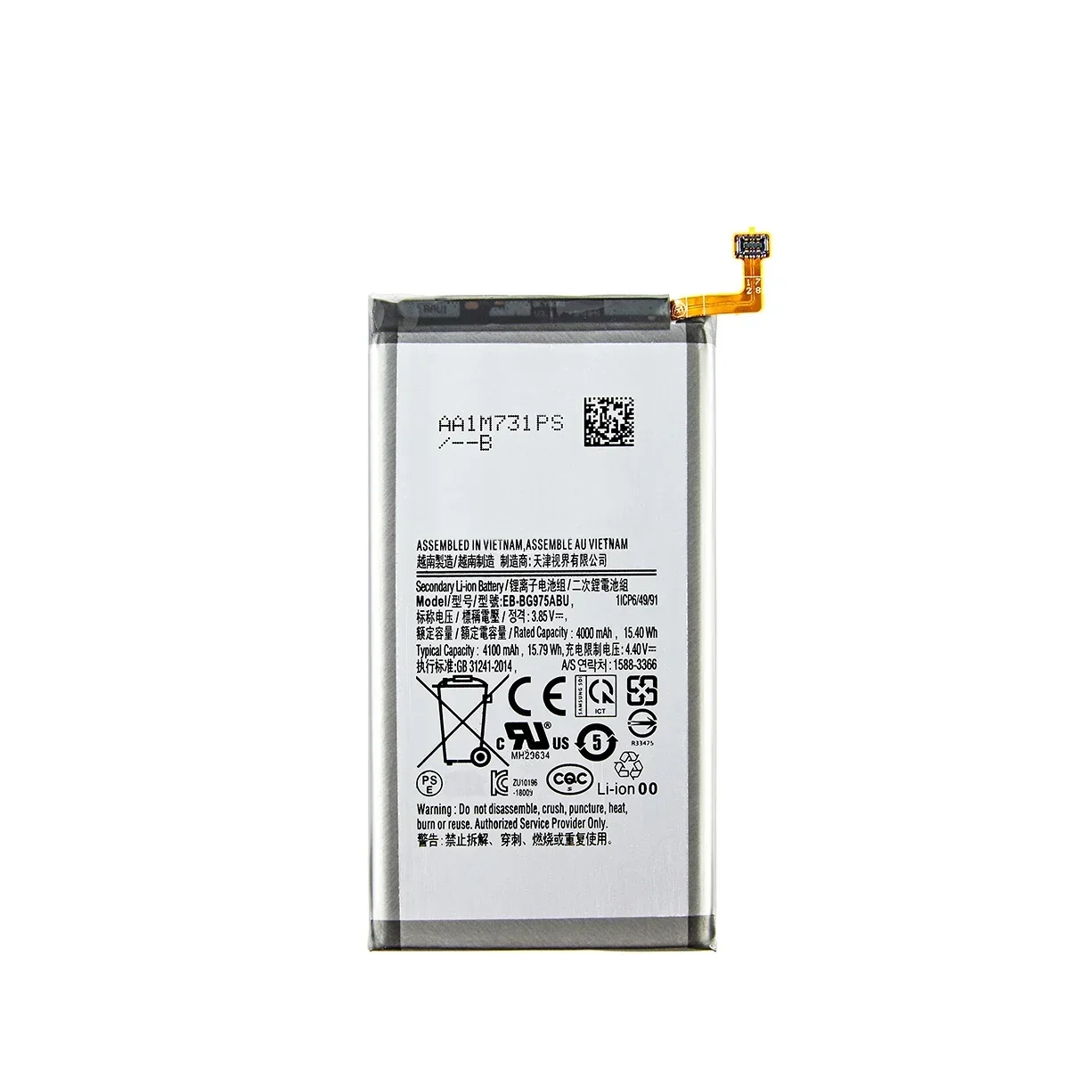 Brand New EB-BG975ABU 4100mAh Battery For Samsung Galaxy S10 Plus S10+ SM-G975F/DS SM-G975U/W G9750 Mobile Phone