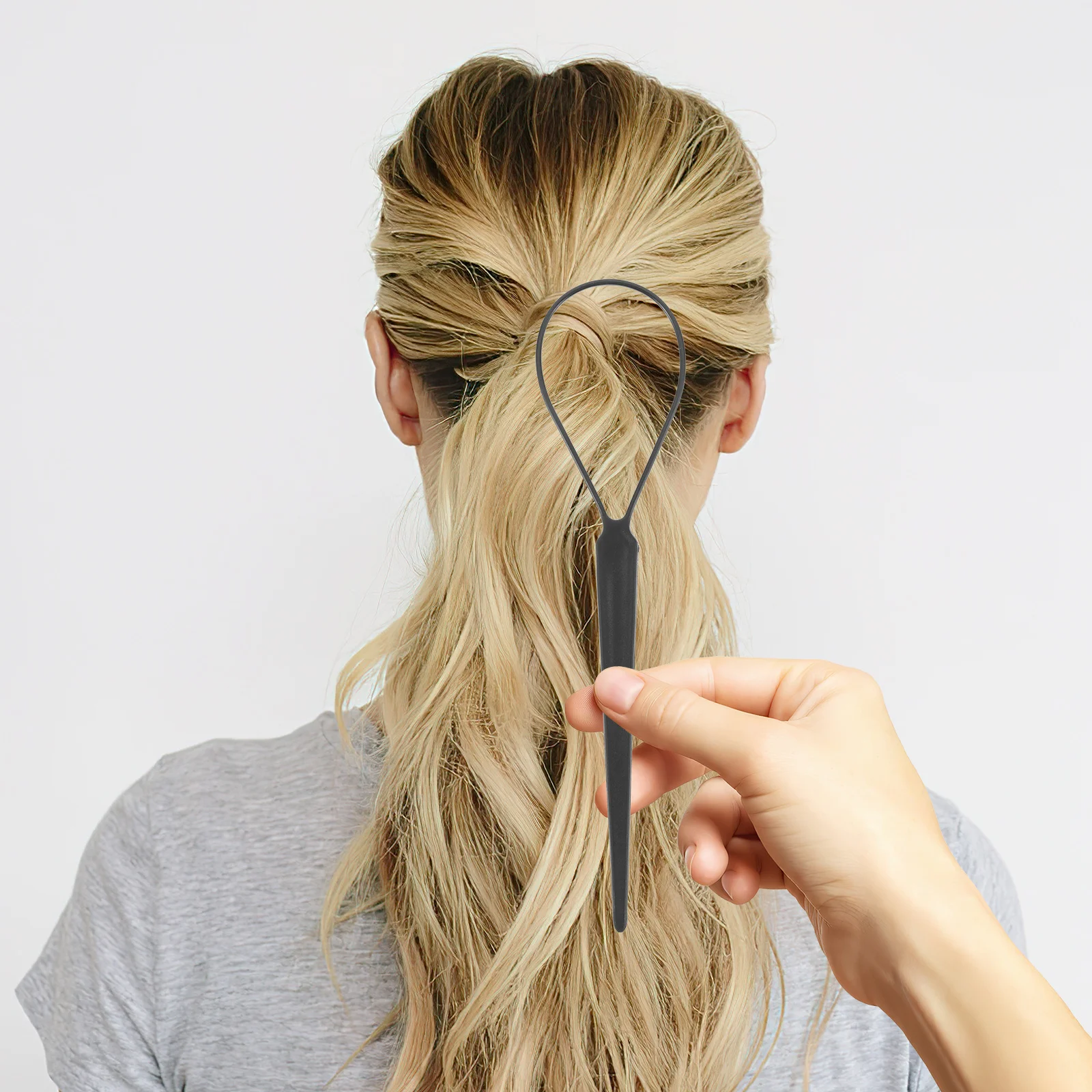 

2Pcs Hair Braiding Tools Easy Use Portable Tail Braiding Tools for Women Perfect French Ponytail Hairstyle Hair Loop Styling