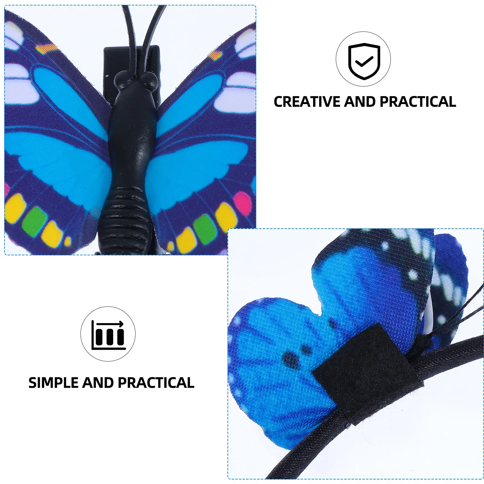 

11Pcs Butterflies Hair Hoop Clip Kit Chic 3D Headpiece Ideal for Costume Party Gift Friends Family Beautiful Hair