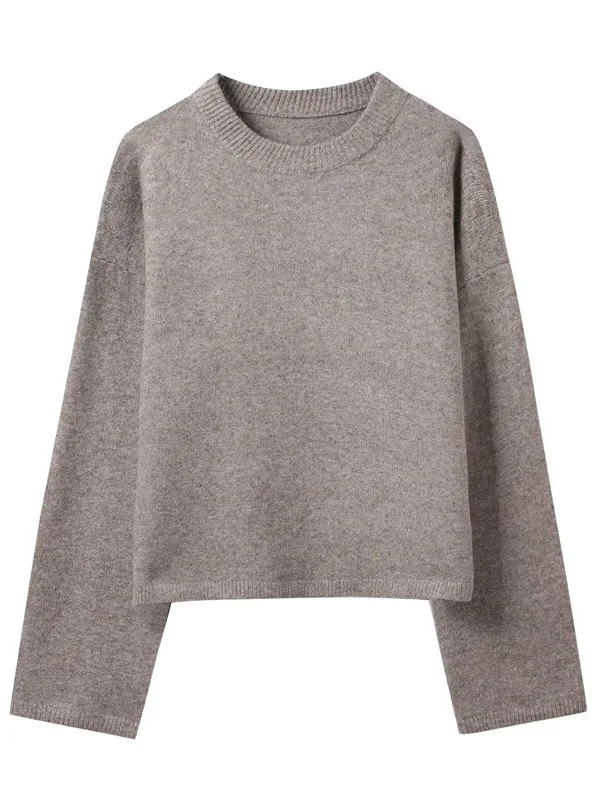 エレ レイジー ロング スヴェ ニットウェア 秋冬シーズン カラー ベースレイヤー イルト ショルダー幅 レギュラーフィット ラウンドネック