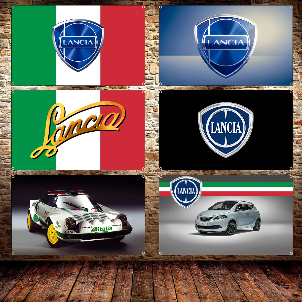 90x150CM 3x5Ft Lancias Sports Racing car Flag Polyester Printed Garage or Outdoor Decoration Tapestry