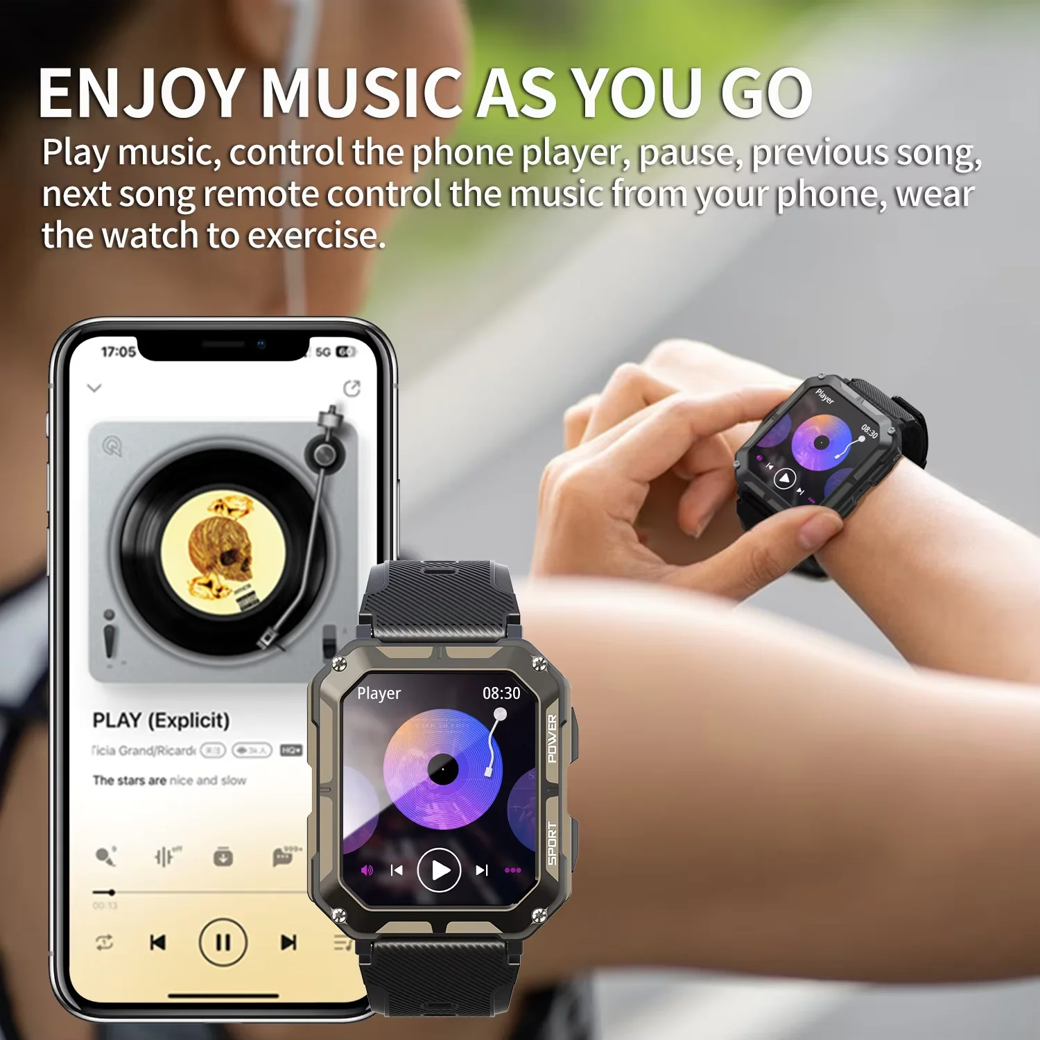 C20Pro ساعة ذكية رياضية للرجال بلوتوث دعوة Smartwatch IP68 مقاوم للماء وضع رياضي متعدد مراقبة الصحة ساعة ذكية عسكرية