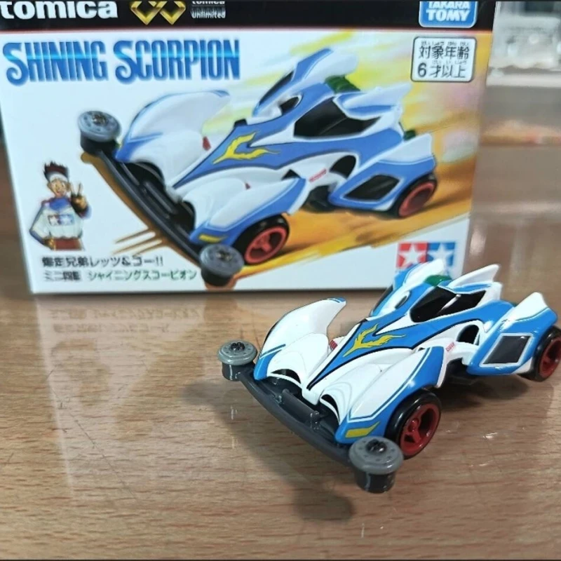 

Tomica Premium Unlimited Diecast Car - Bakusou Kyodai Let'S & Go!! Scorpio (Shining Scorpion) Mini 4wd Model Car Model Toy Gift