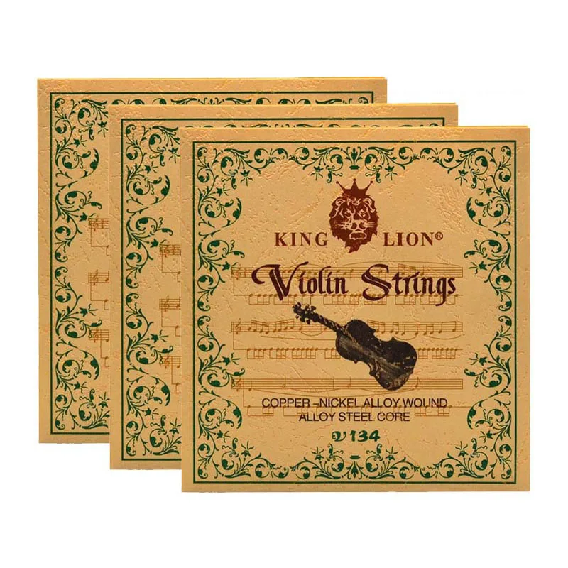 Violin Strings Set Steel Core White Copper Winding Diameter, 0.25mm, 0.35mm, 0.55mm, 0.72mm