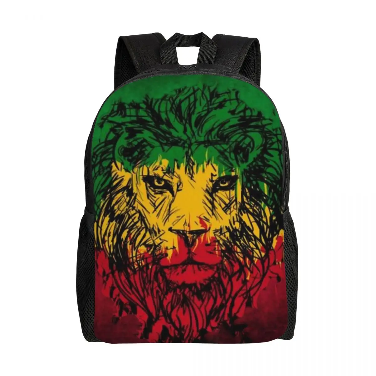 Lion Of Judah Rasta Jamaican Reggae Travel Backpack Women Men School Laptop Bookbag Rastafarian Art College Student Daypack Bags