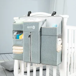 Baby Bedside Storage Bag Crib Hanging Bag Newborn Hanging Basket Diaper Organizer Rack Infant Bed Nursing Nappy Bags Bedding