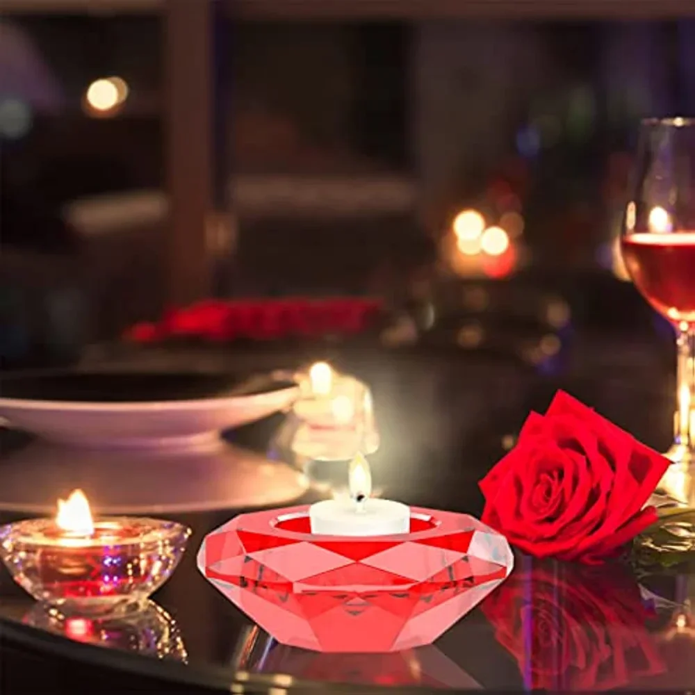 Crystal Diamond Candlestick Tealight Silicone Molds DIY Tealight Candle Holder Epoxy Resin Casting Mold Home Decor Supplies