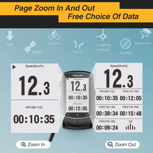 Imagen 2 del producto MEILAN M1 bicicleta ordenador GPS pantalla de 2,6 pulgadas ciclismo velocímetro inalámbrico rastreador odómetro carretera MTB bicicleta navegación ANT +
