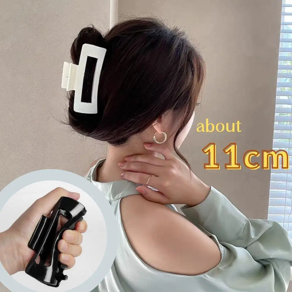 

Anti-collision Secure Women Large Shark Clip 10.5cm Hair Claws Non Slip Hairpins Ponytail Hair Clips Senior Hair Accessories New