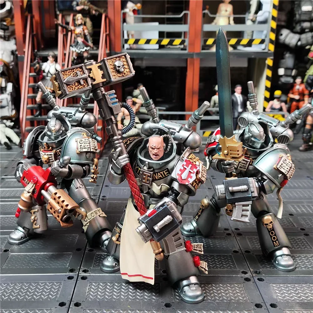 【MT】JOYTOY Warhammer 40K Grey Knight Interception Team Modelo de animação para 3 pessoas presente 1/18 Figura de ação