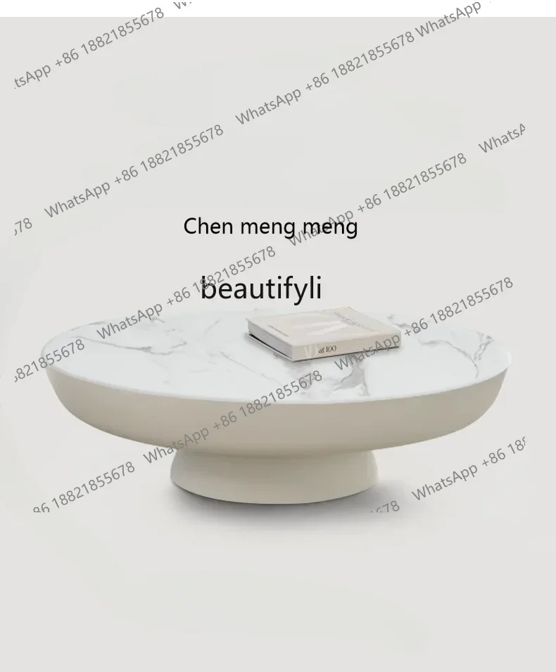 

cc1820Nordic Stone Plate Coffee Table Japanese Style Silent Style Large Apartment Italian Modern round Tea Table
