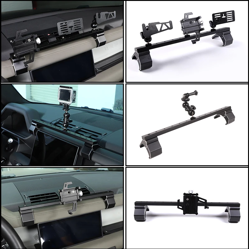Heavy Duty Dash Mount System For Defender L663 90 110 130 2020-2026 CNC Metal Bracket for RAM Mounts Phone/GoPro/Radio
