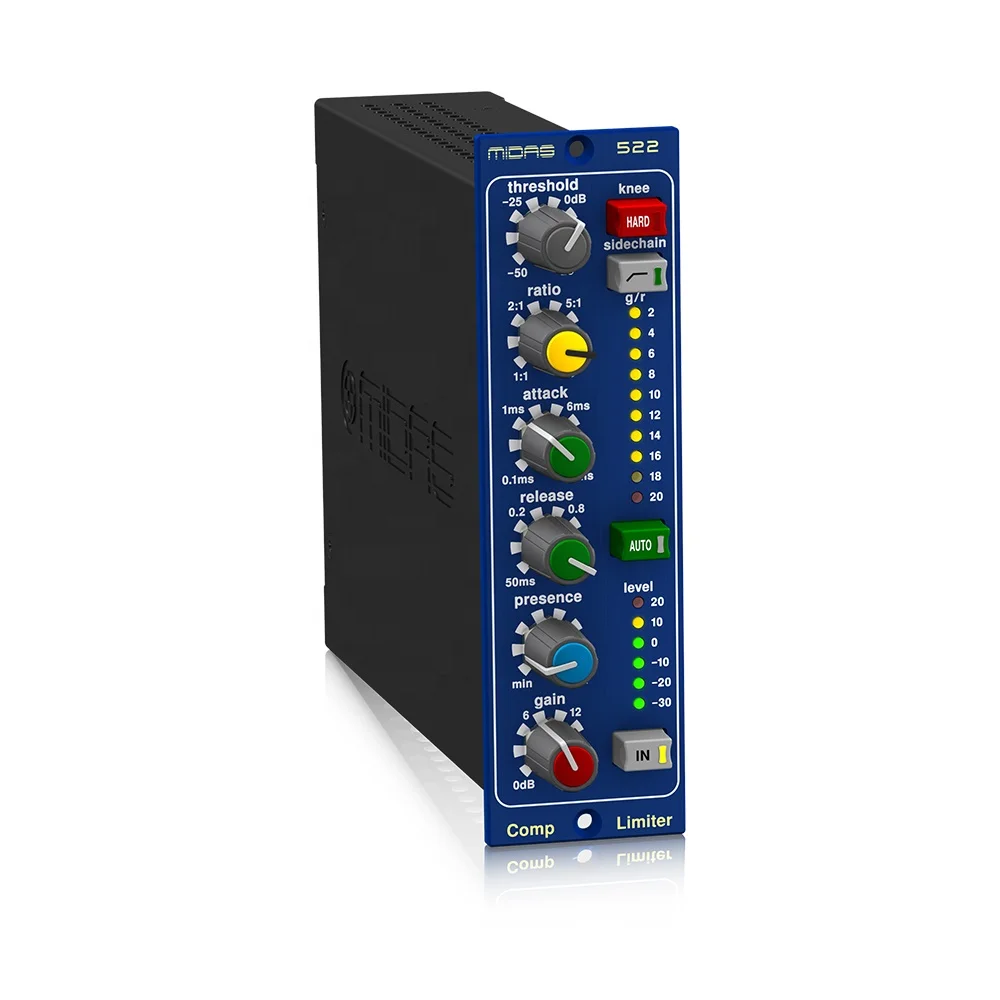 Midas 500 Series 522 V2 Compressor / Limiter Module Studio Pa System Music Equipment Outdoor Indoor Loudspeaker  Limiter