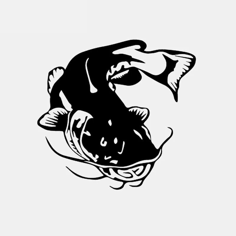 

Car Sticker Fishing Window PVC Decal Truck Awesome Waterproof Black/White, 15cm*14cm