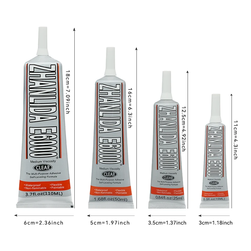 1pcs Zhanlida e6000 transparent Glue Super Multi-purpose Adhesive Self-leveling Formula for Jewelry Diamond Rhinestones Screen image 5